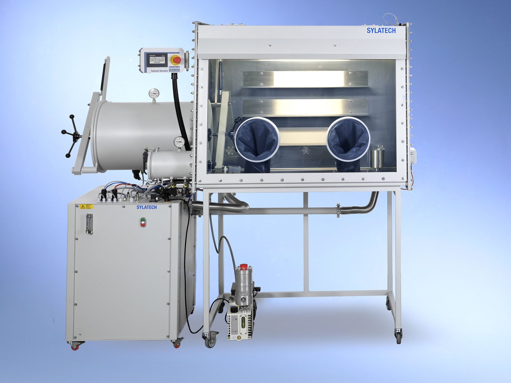 Edelstahl Glove SylaTech Glove Box Isolator