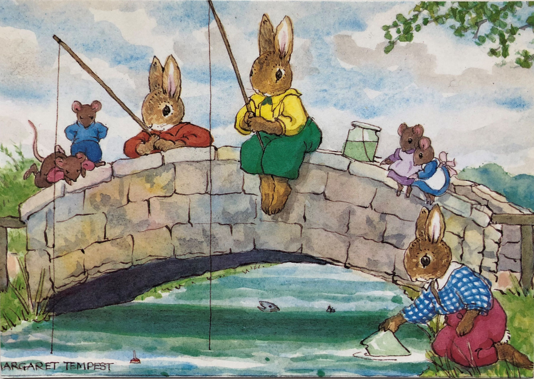 Margaret Tempest うさぎのポストカード - ペーパーナプキン