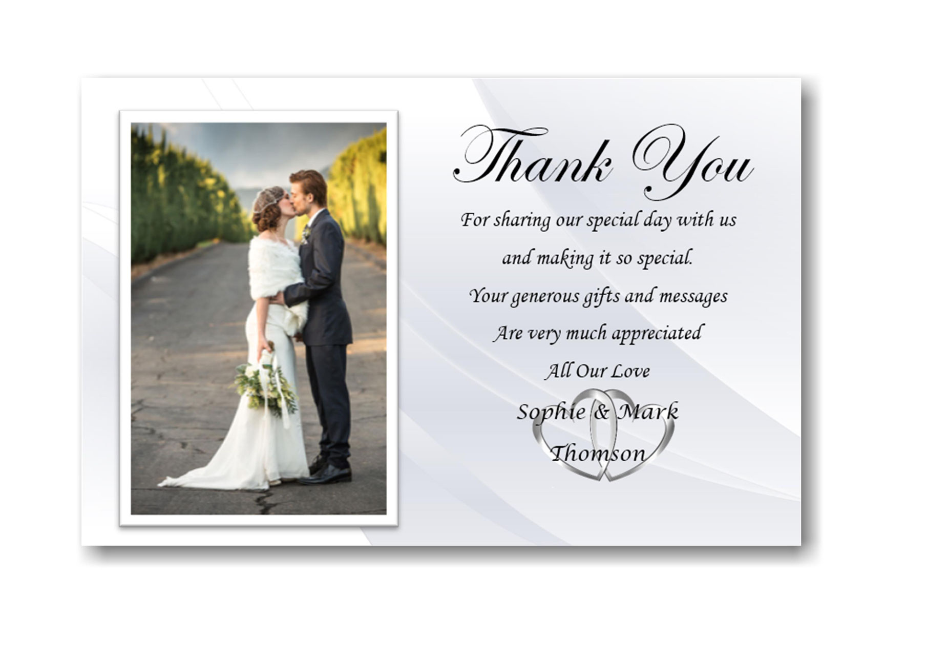 Thank You Cards Engagment Wedding Ann Bespoke Candy Delights