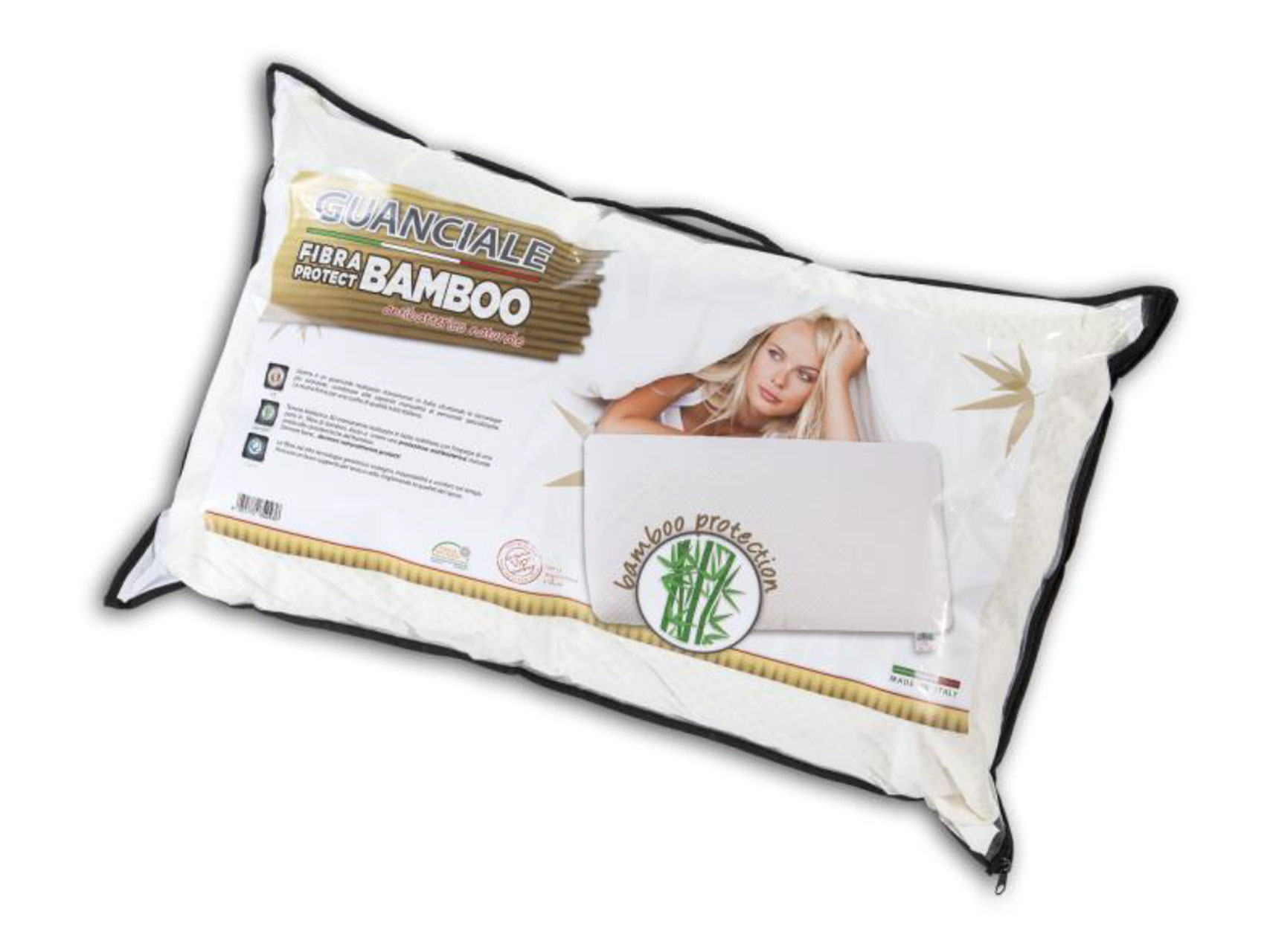 Guanciale Aloe 50x80 Cuscino con Federa in Aloe e Imbottitura di Poliestere