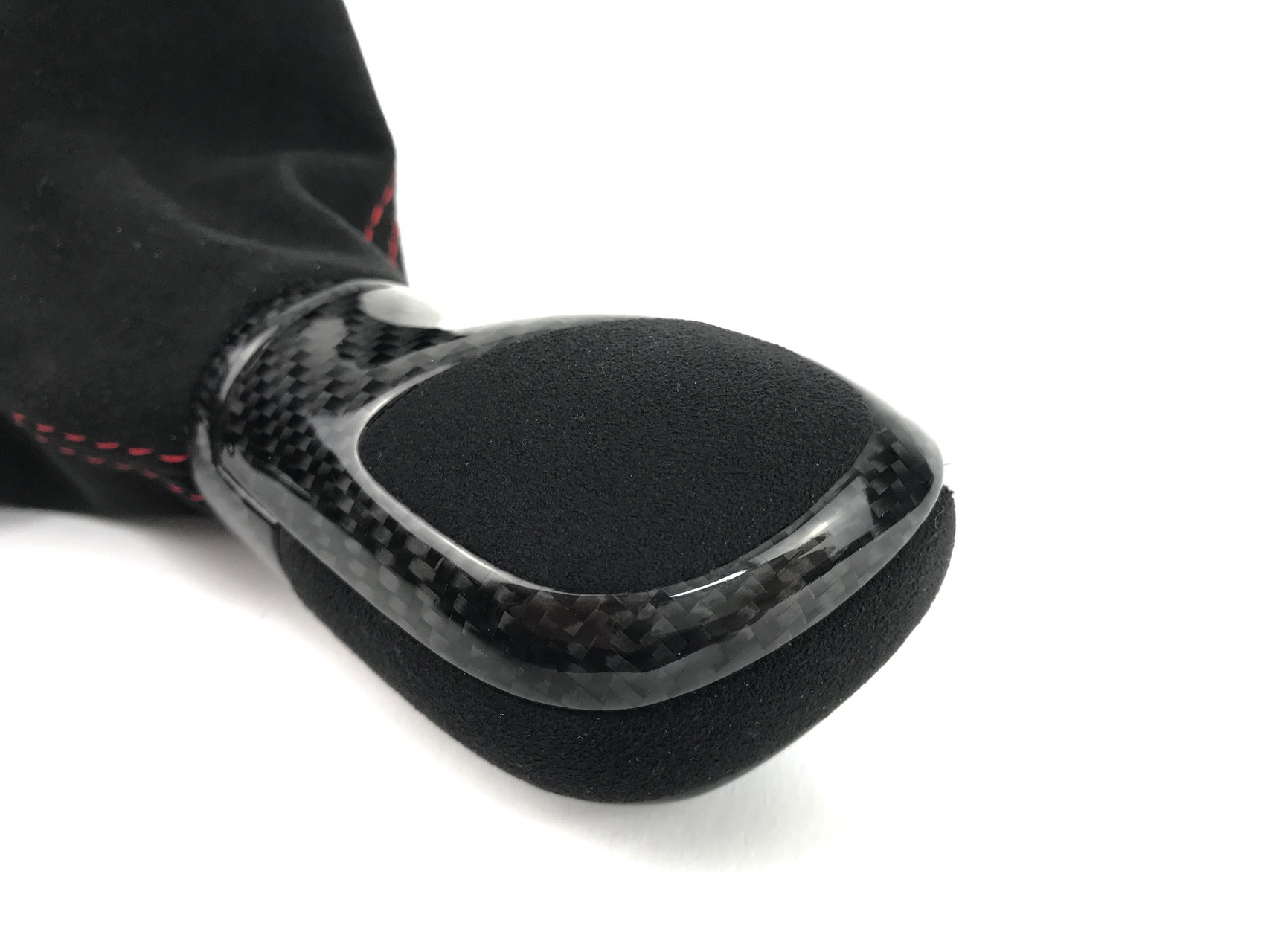 DSG Schaltknauf aus echtem Leder mit roten Nähten für Golf 7 – die