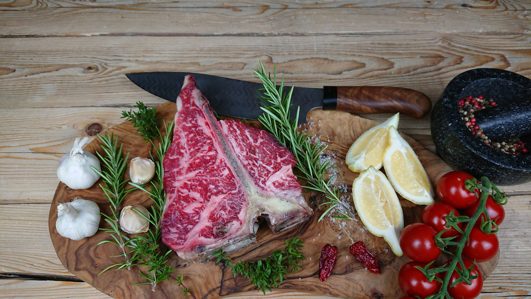 Porterhouse / tbone Steak Metzgerei & Gastwirtschaft Schwarzfischer