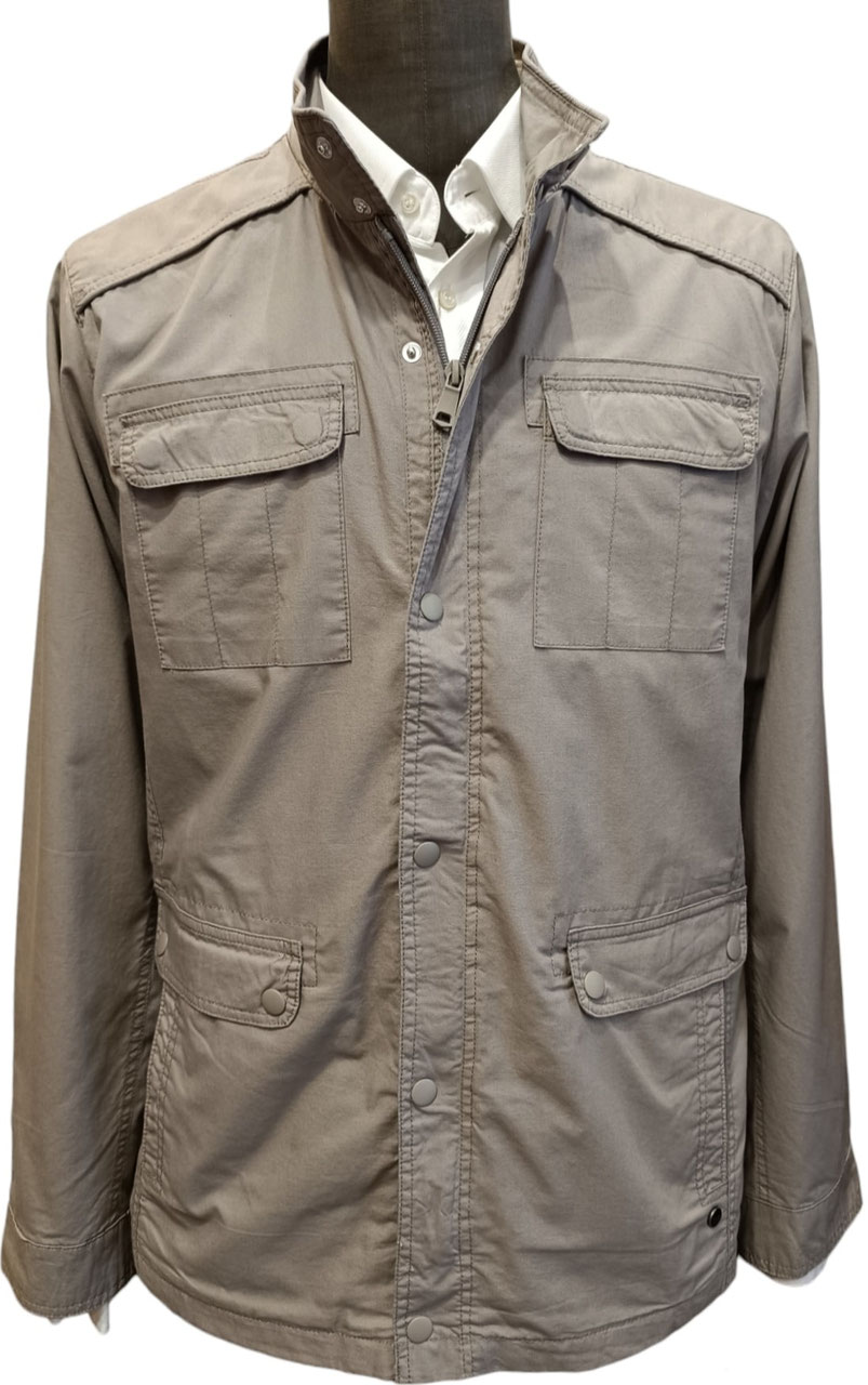 Giacca Sahariana Uomo Ovs PIOMBO Man's Safari Jacket In Linen And