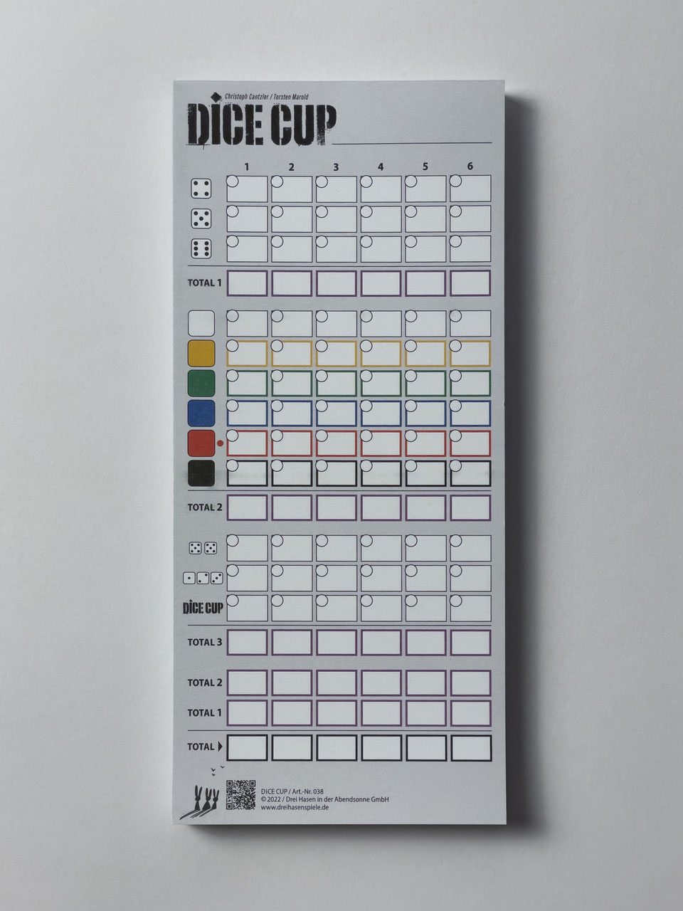 DICE CUP Ersatzblock Drei Hasen in der Abendsonne GmbH