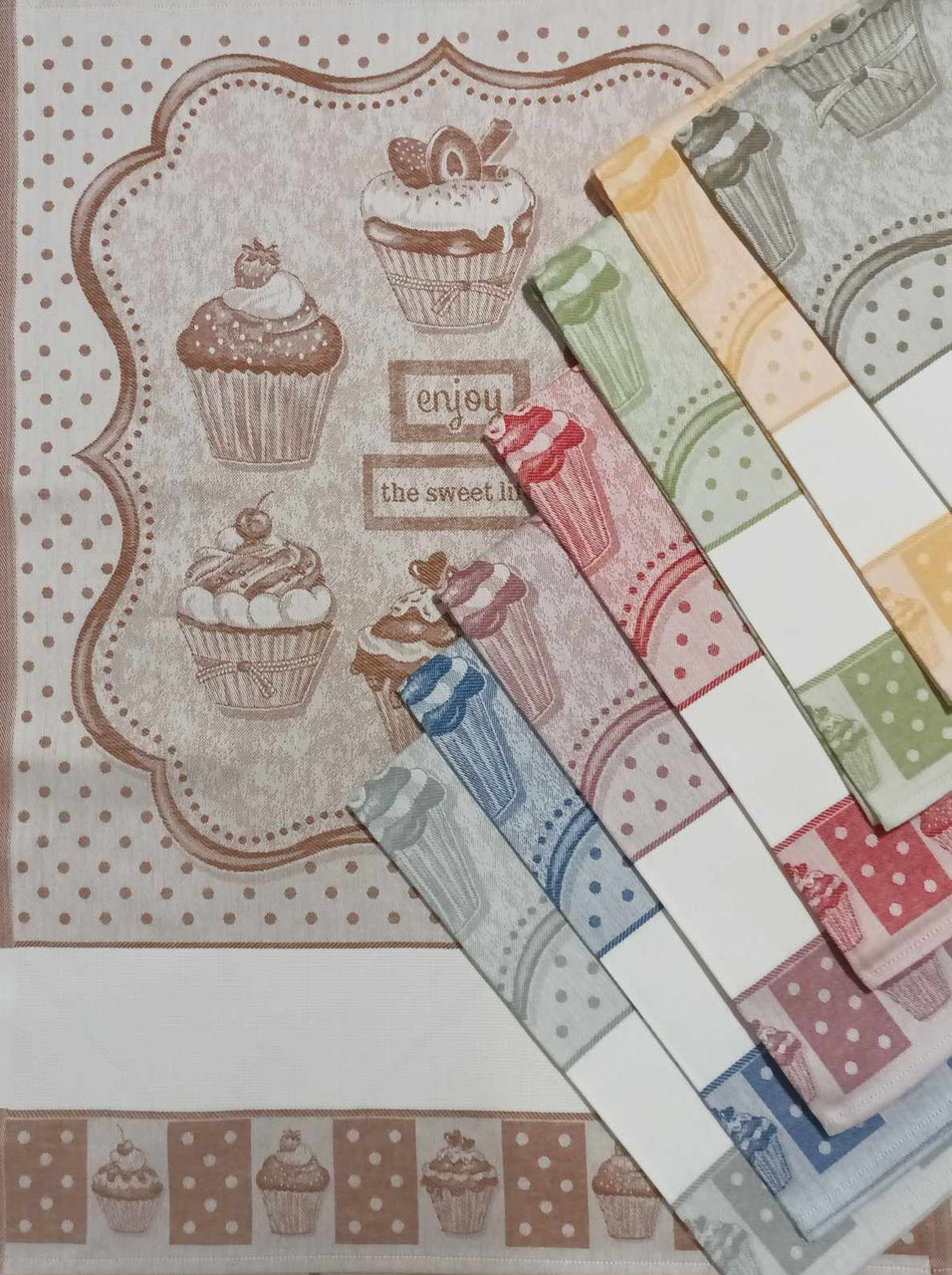 Set 2 Canovacci Ricamo Limoni Made In Italy - Tela Aida 55 Fori Per Cucina Fai Da Te