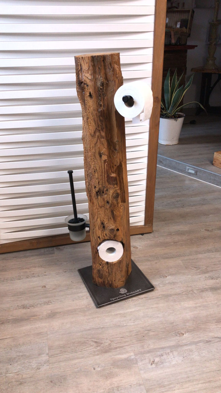 Klobalken aus Holz kaufen | Lustige Deko aus Altholz - Upcycling WohnART   Handgefertigte Mbel aus Altholz
