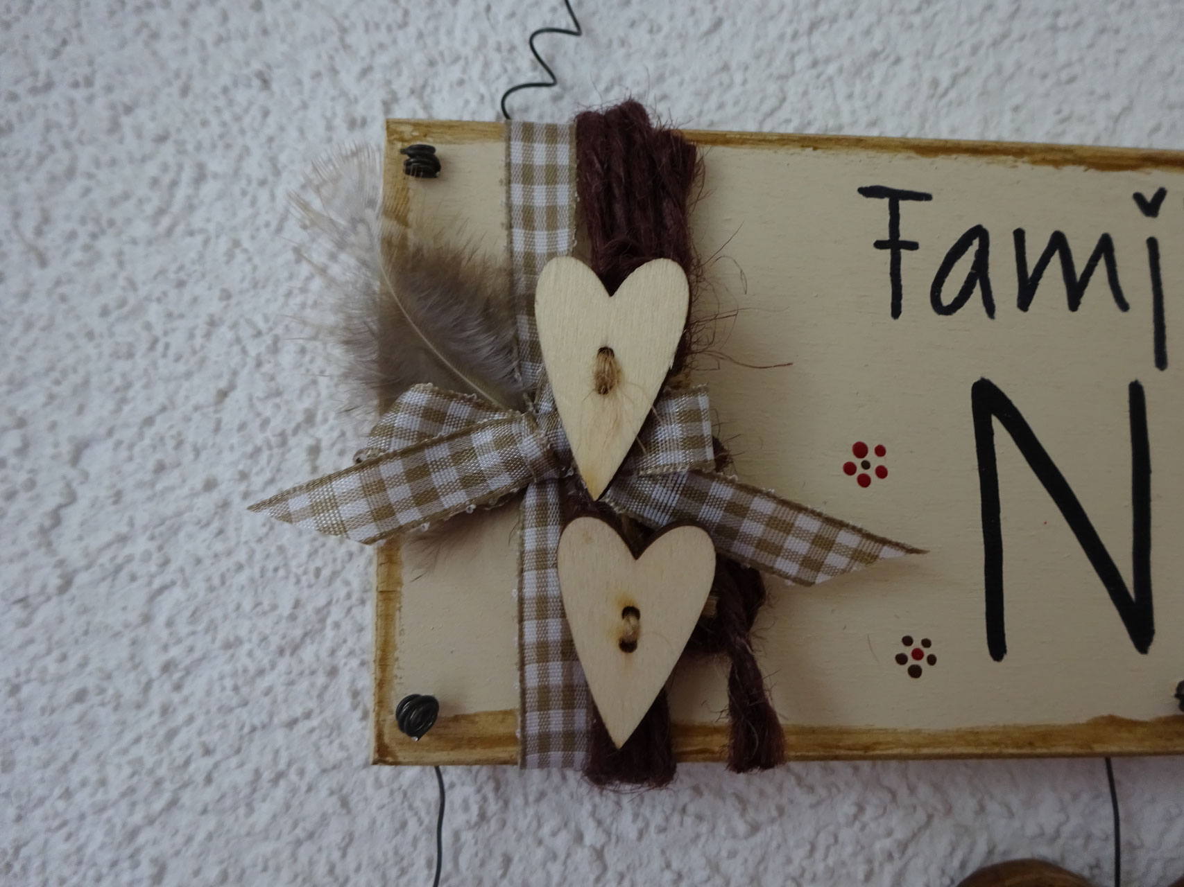 Familienschild, Türschild, Willkommensschild - Holzbuchstaben