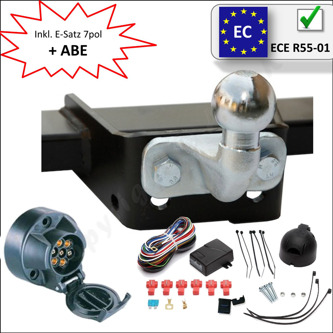Für Seat ALTEA ab 2004 Anhängerkupplung starr E-SATZ 13-polig NEU ABE