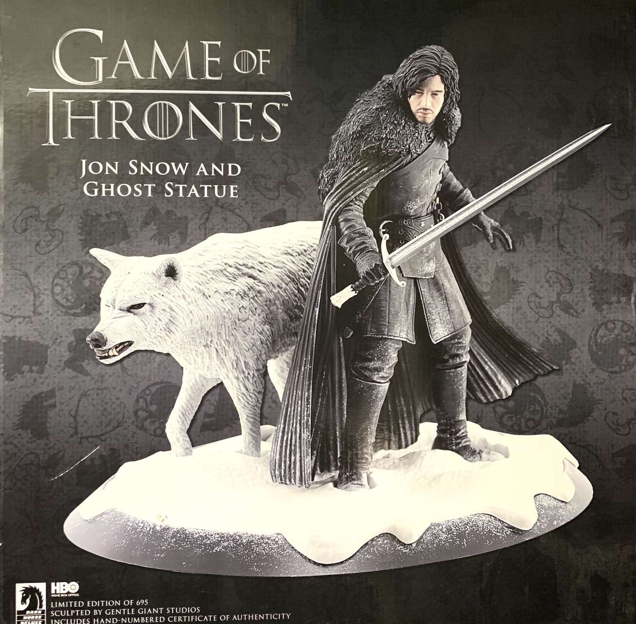 Jon Snow and Ghost 1/6 Deluxe Game of Thrones Resin Statue Dark Horse