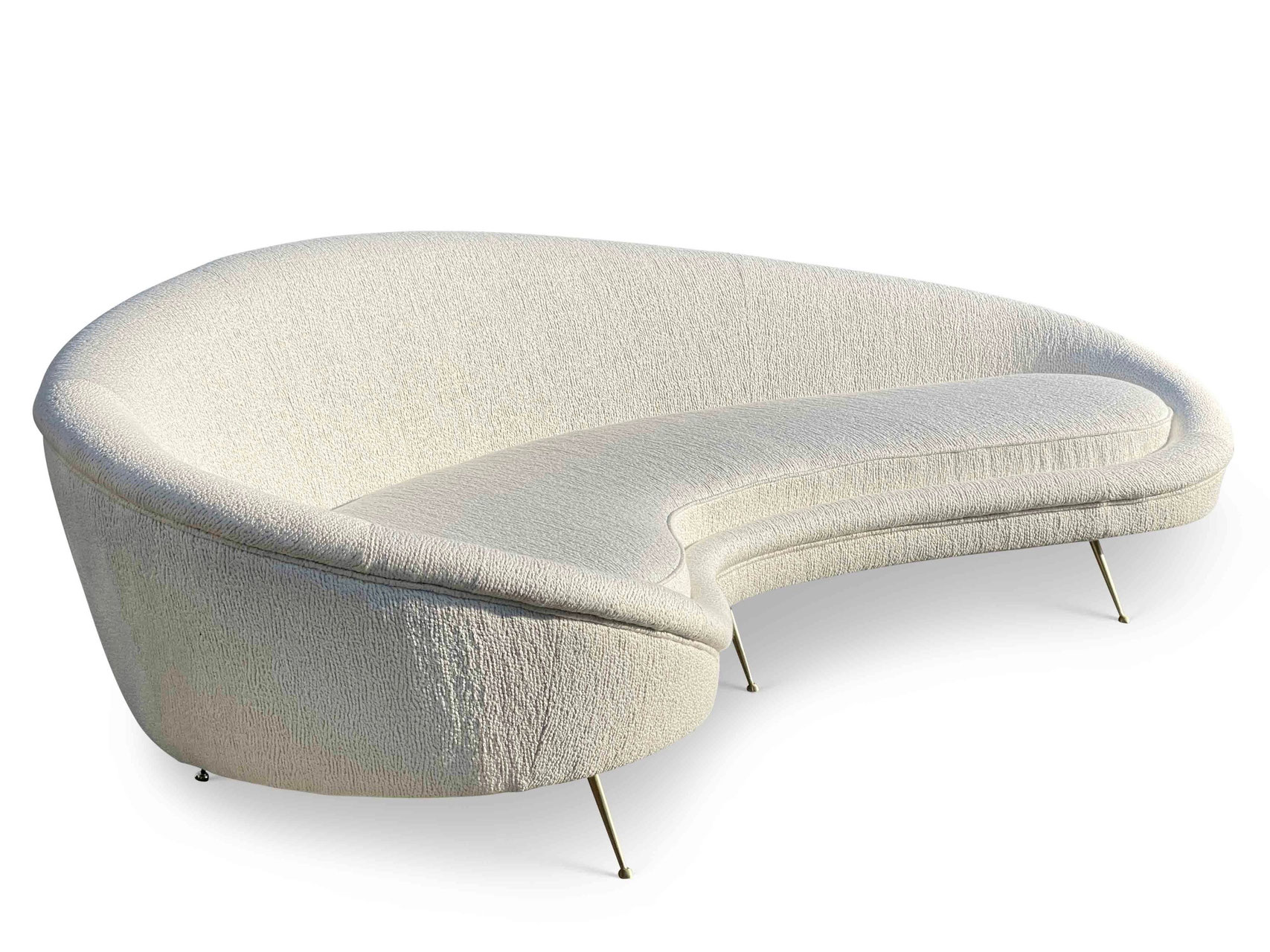 Ico Parisi mid century curved sofa boucle - mid century modern original ...