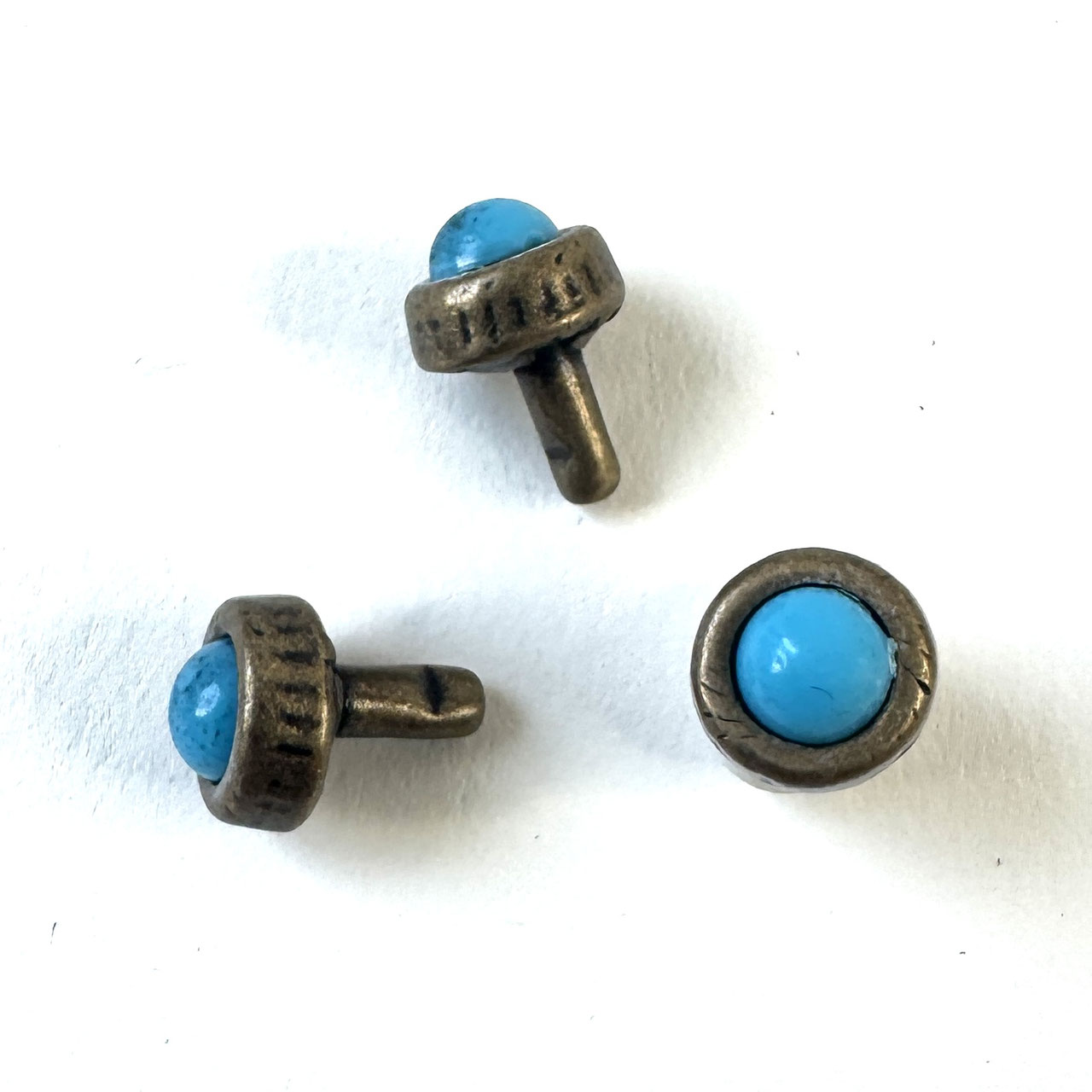 100 Borchie A Fungo Per Pelle - 7 Mm, Metallo Bronzo, Rivetti A Cupola Per Cinture E Borse