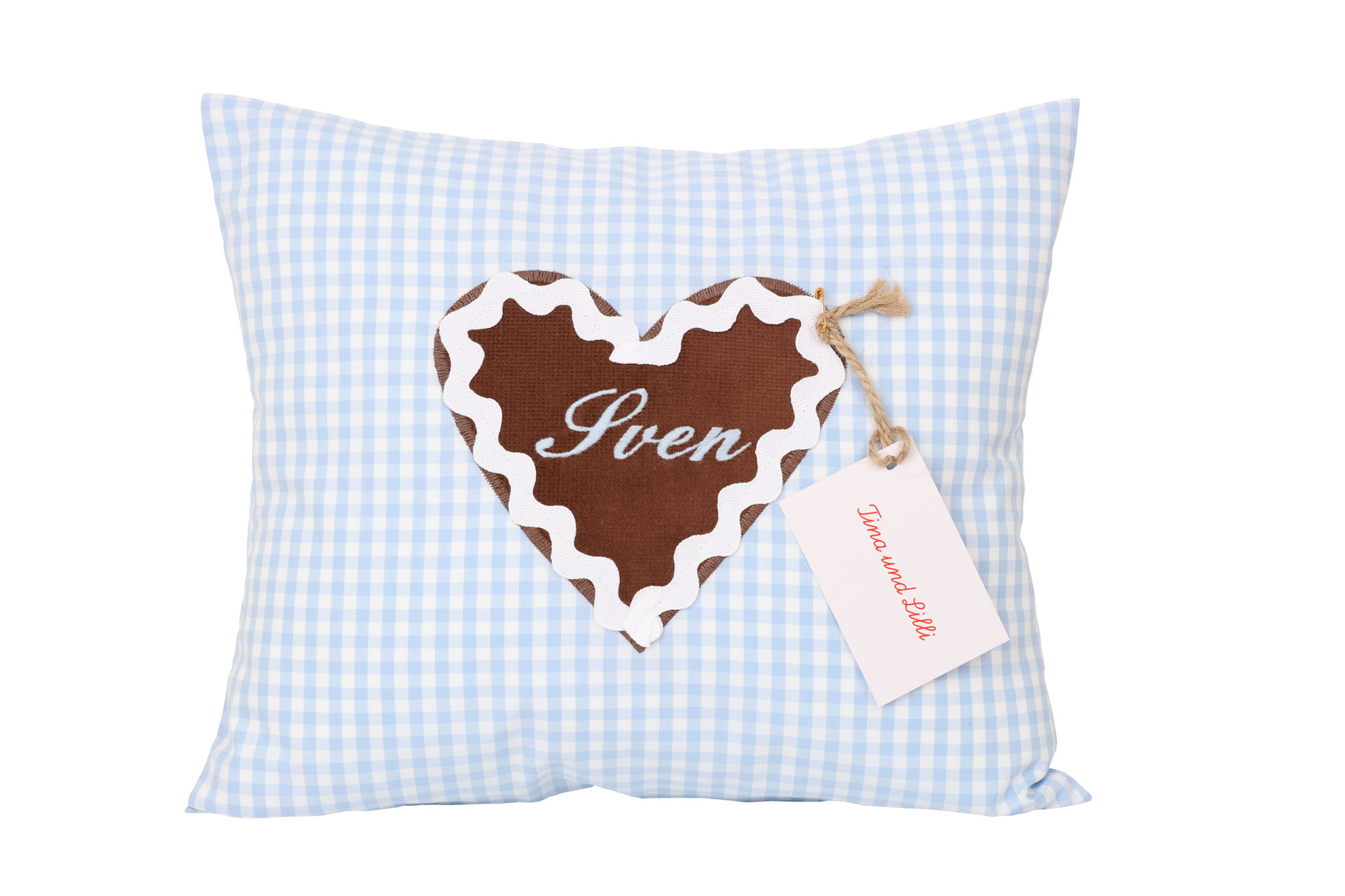 Namenskissen Mit Herz Kissen Zur Taufe Und Geschenk Zur Geburt Tina Und Lilli Namenskissen Kindergartentaschen Kissen Mit Namen Und Vieles Mehr