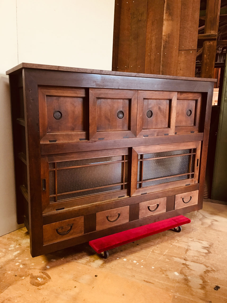 リメイク水屋箪笥のサイドボード 奈良の昭和レトロな家具と雑貨 ひつじ屋