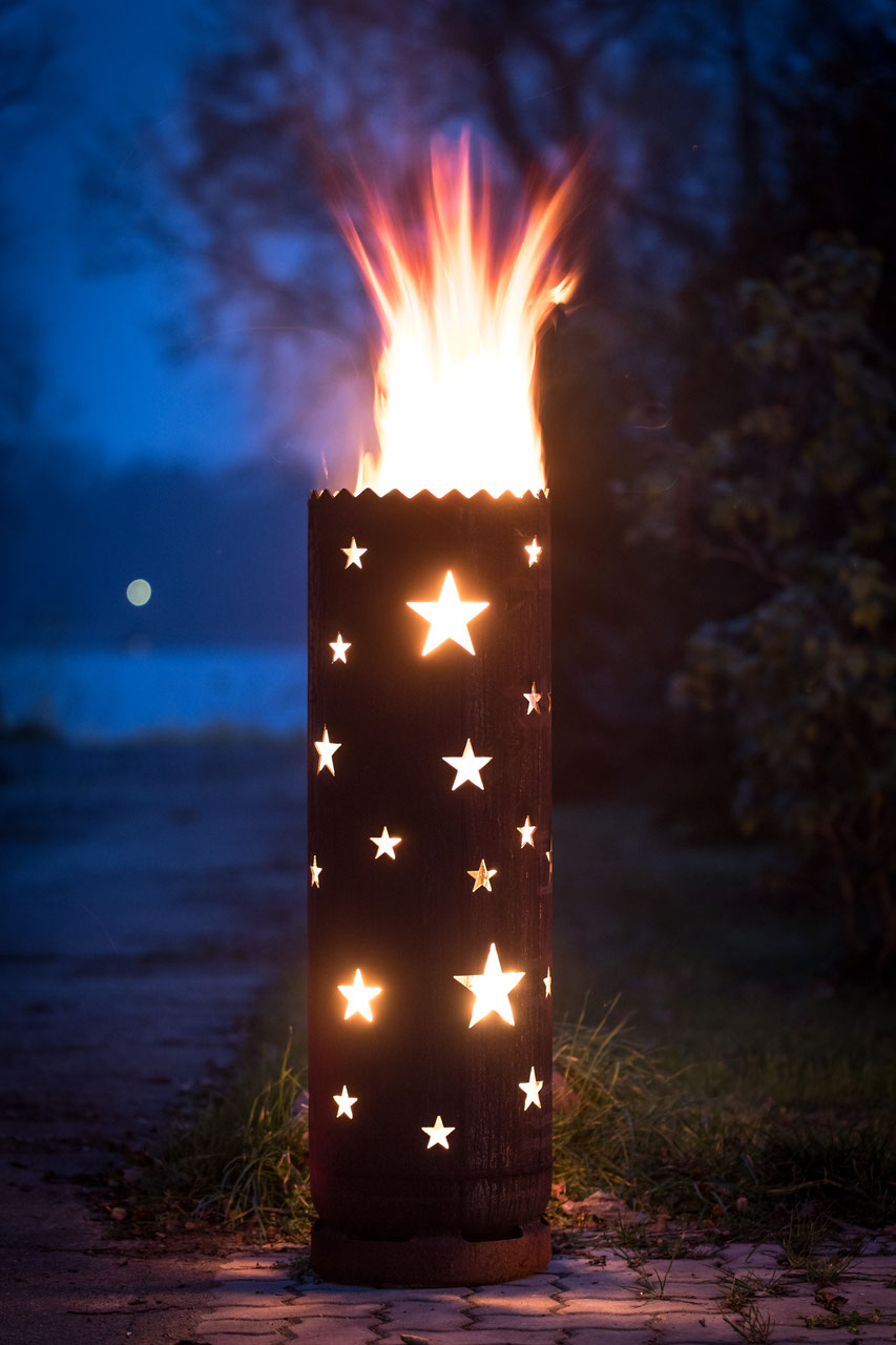 Feuertonne STERNE - Feuertonnen, Fackeln, Klopapierfackeln