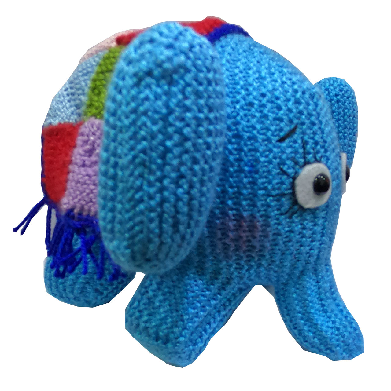 Amigurumi tejido a mano Elefante circo celeste Yauvana Peru Lima