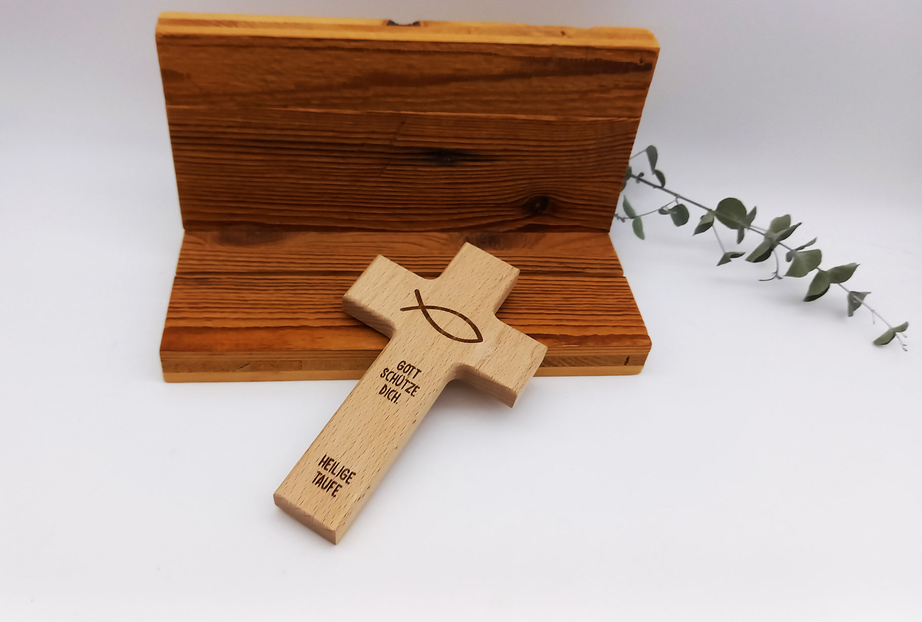 Taufkreuz, Erstkommunion Kreuz, Holz Kreuz zum Aufhängen
