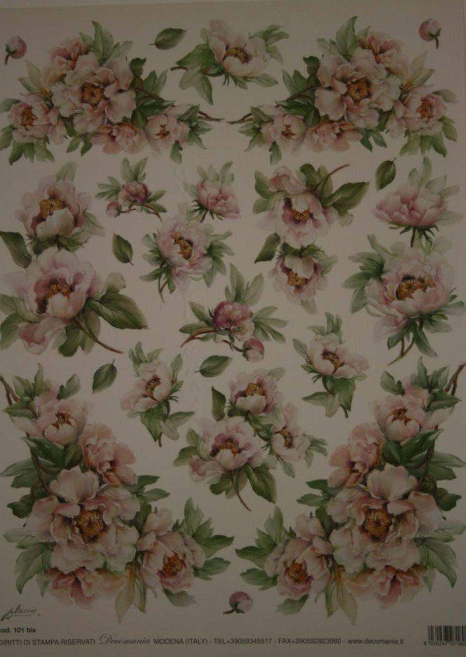 11 fogli di CARTA PER DECOUPAGE CLASSICA DECOMANIA 35X50