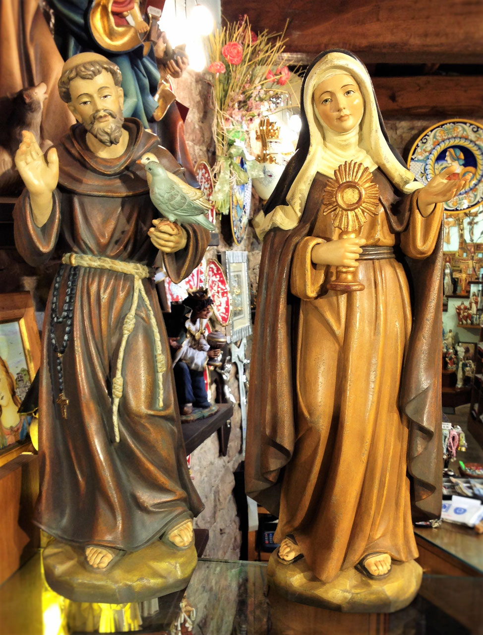 Statue Di San Francesco E Santa Chiara Il Sole Bomboniere