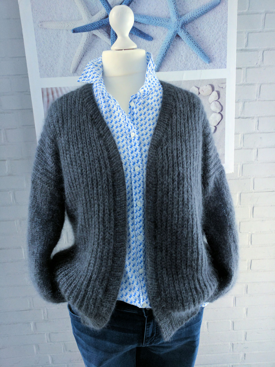 Leichte Strickjacke Stricken Strickanleitung MARTA Summer Cardigan