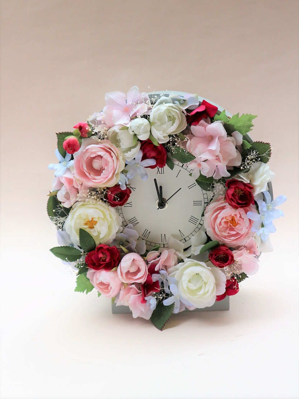 アートフラワー,シルクフラワー,造花 花時計 - プリザーブド アートフラワー,シルクフラワー,造花 花時計 - プリザーブド