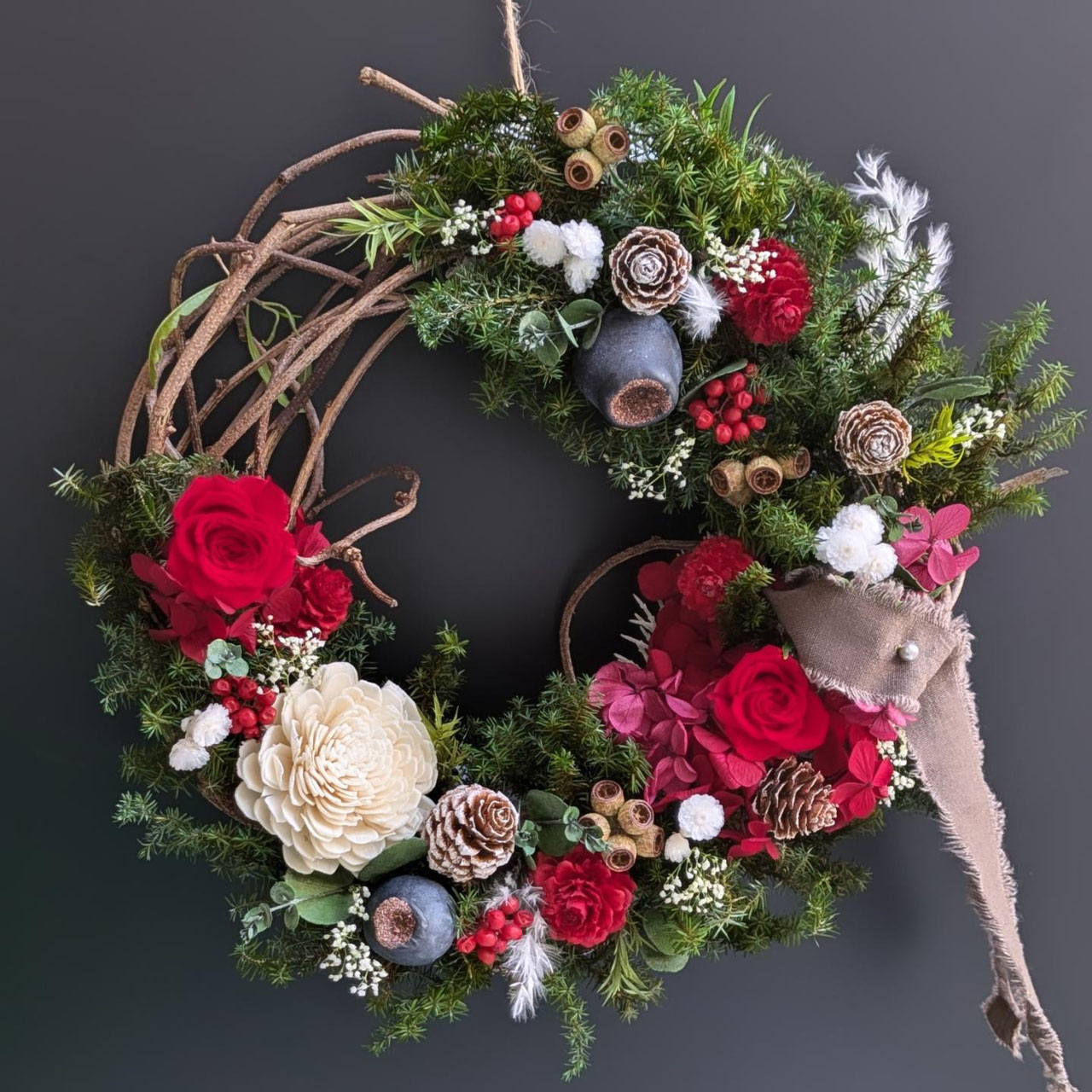 クリスマスリース - プリザーブドフラワーギフト通販福岡 クリスマスリース - プリザーブドフラワーギフト通販福岡