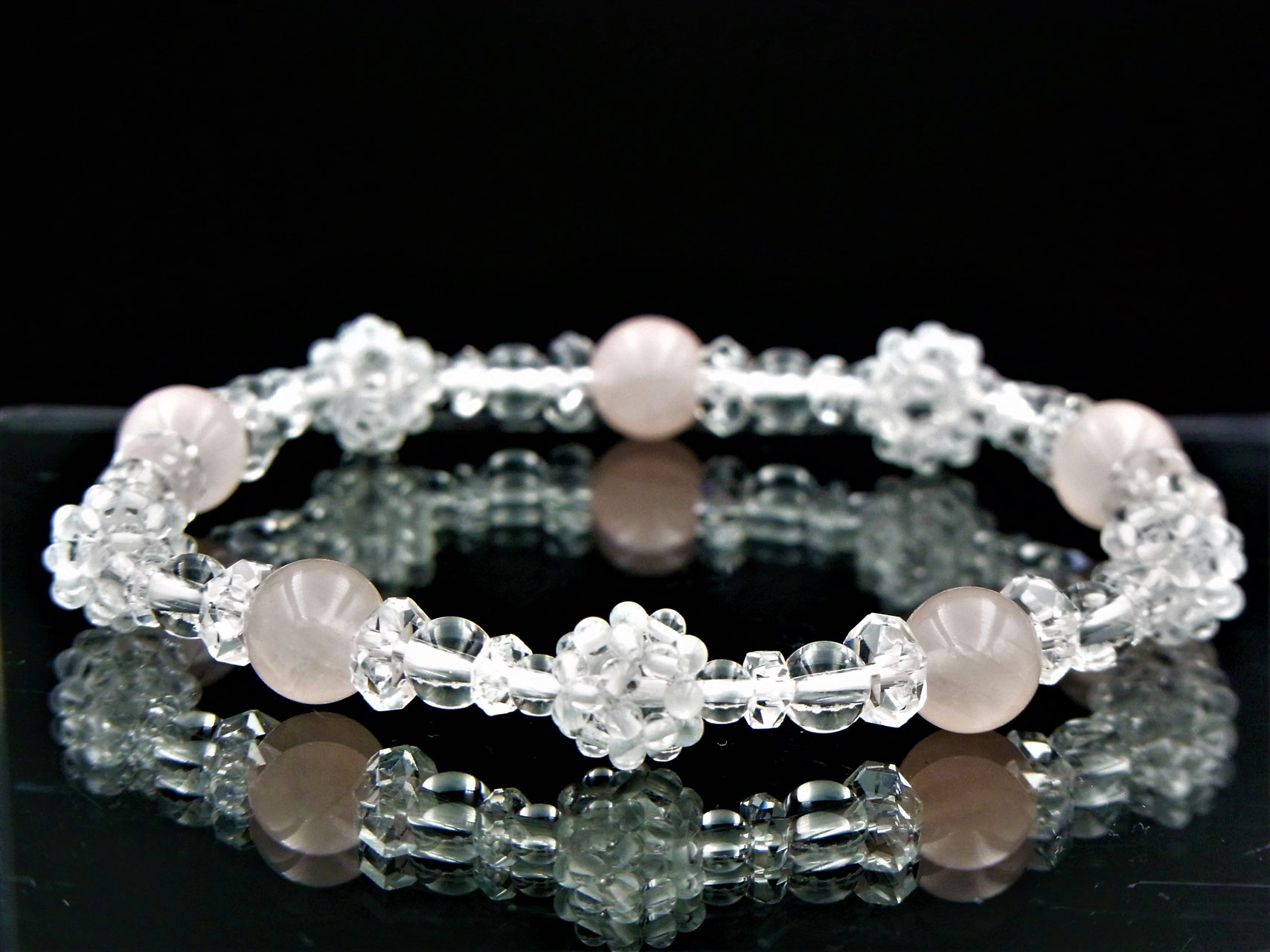 ★セールご奉仕品★定番人気『愛の石』♡【85cmローズクオーツさざれ連】❤️ ☆厳選ご奉仕品☆定番人気『愛の石』♡【85cm透明ローズクオーツさざれ