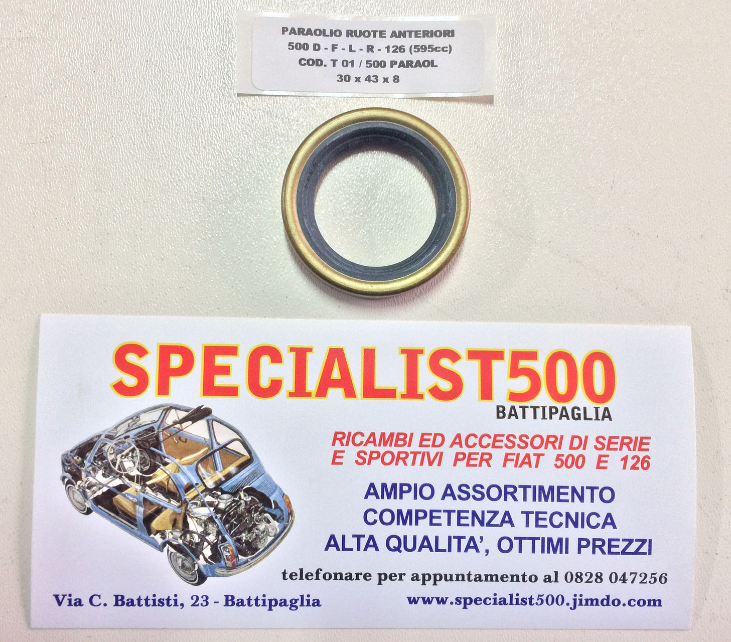 KIT COMPLETO CUSCINETTI E PARAOLI FAG ANTERIORI FIAT 500 TUTTE E 126 1 RUOTA