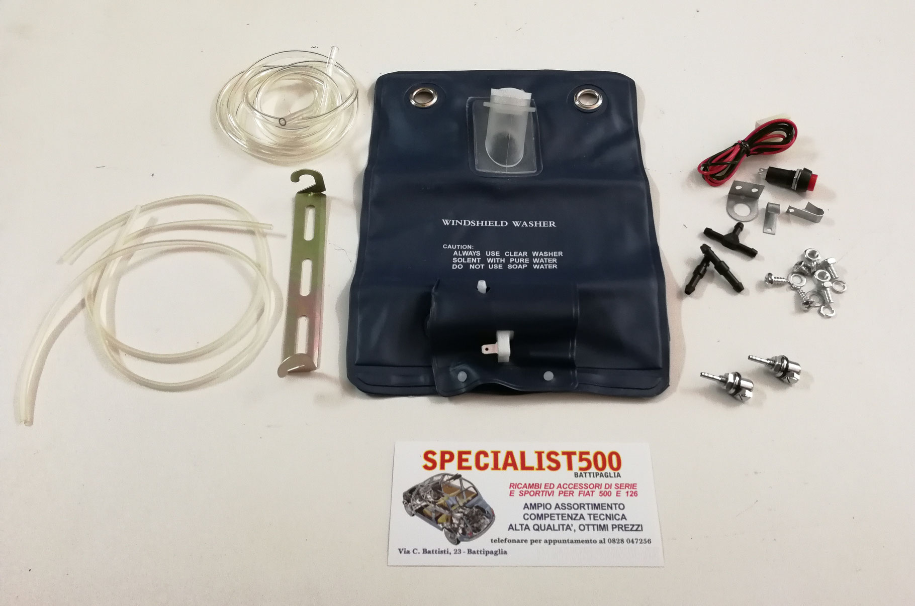 Coppia Spruzzini Spruzzatori tergicristallo CROMATI METALLO FIAT 500 F L R