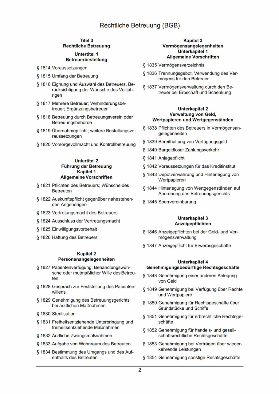 Betreuungsrecht Gesetzestext - Ditschler