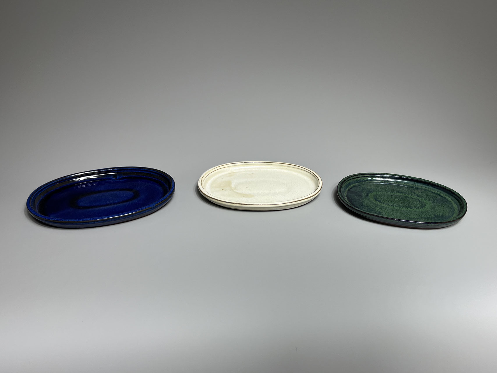 Bonsai Keramik Untersetzer Unterschale blau 33x26 cm U51 