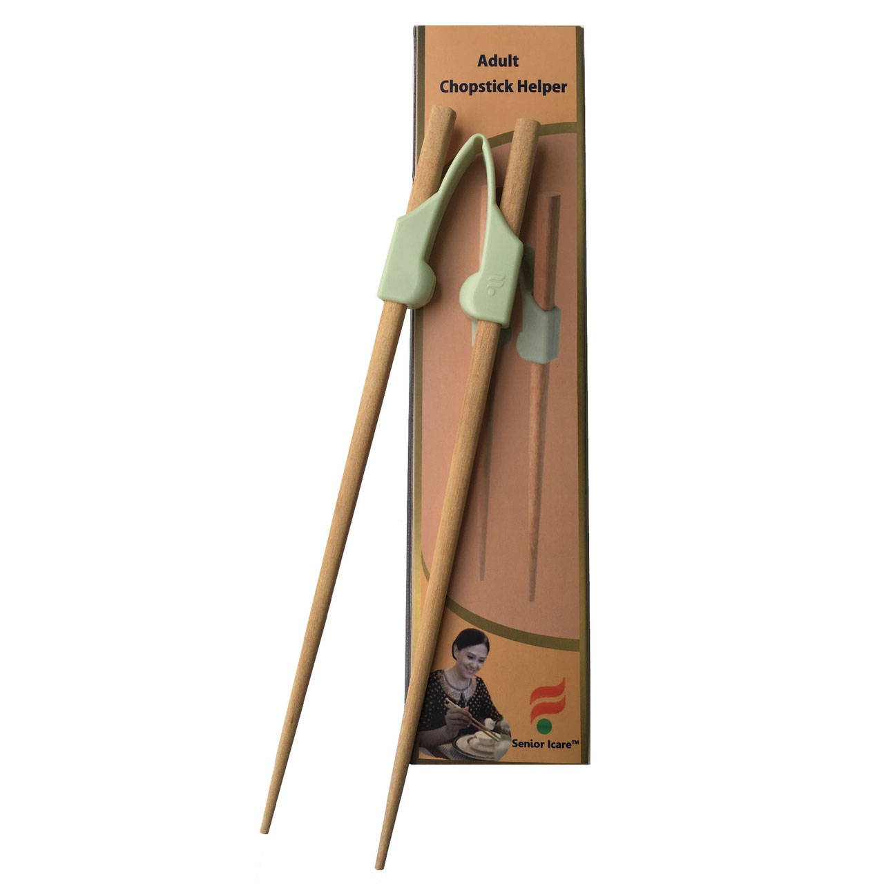 2 Pairs Training Chopsticks For Adults & Elderly - Wooden Anti-Shaking Eating Aids For Arthritis