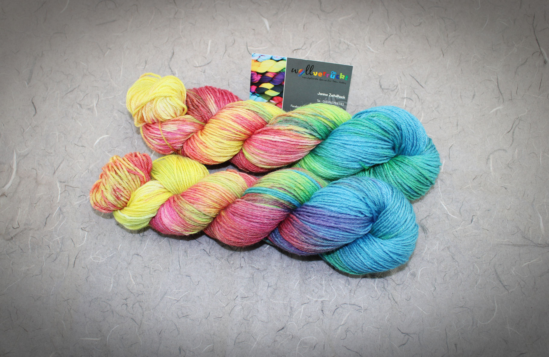 Sockenwolle 6fach "Bamboo" - wollverrckt - handgefrbte Garne fr Dein  Hobby