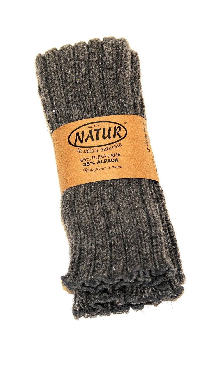 Leo Design Scaldamuscoli Donna In Misto Lana Di Alpaca E Agnello, A Coste, Taglia Unica, Caldi E Morbidi Per Inverno