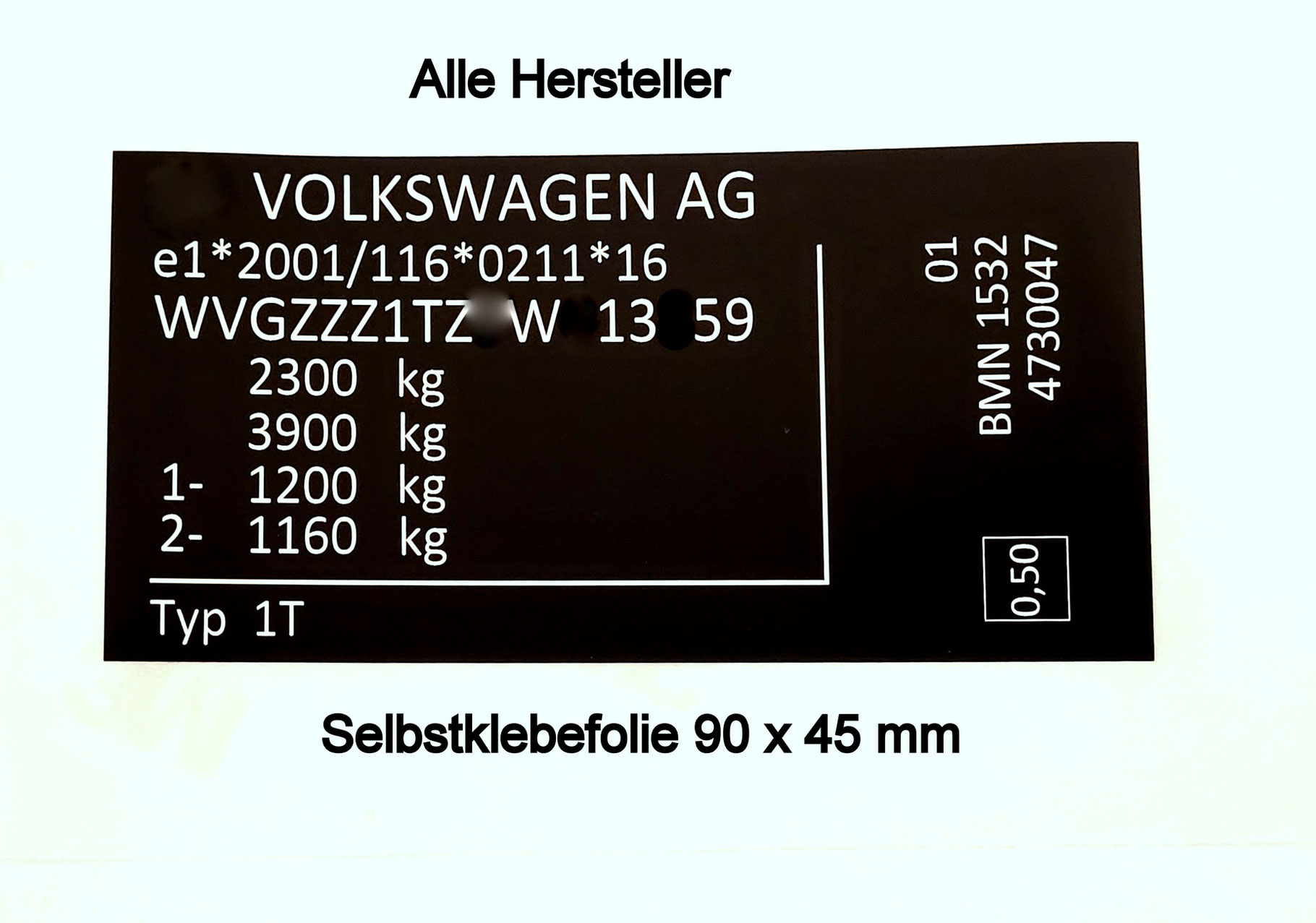 Typenschild FOLIE laserinferno