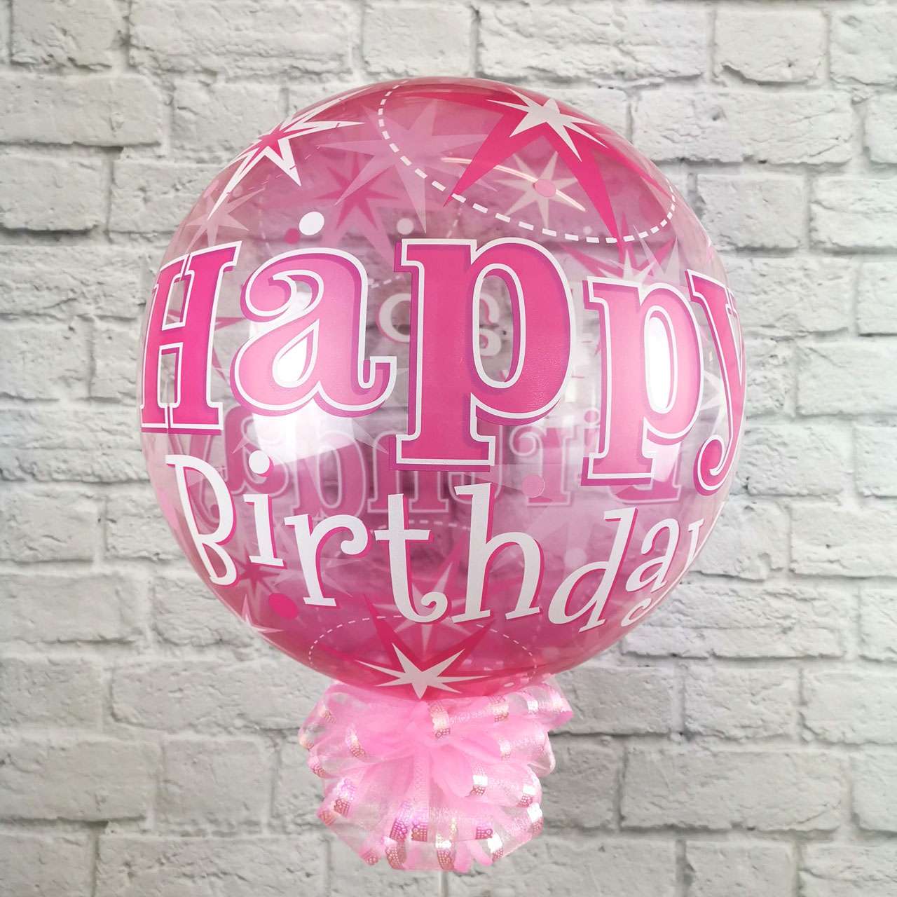 55cm XL Luftballon Pink Helium Bubble Ballon Kugelrund Hochzeit Geschenk NEU 
