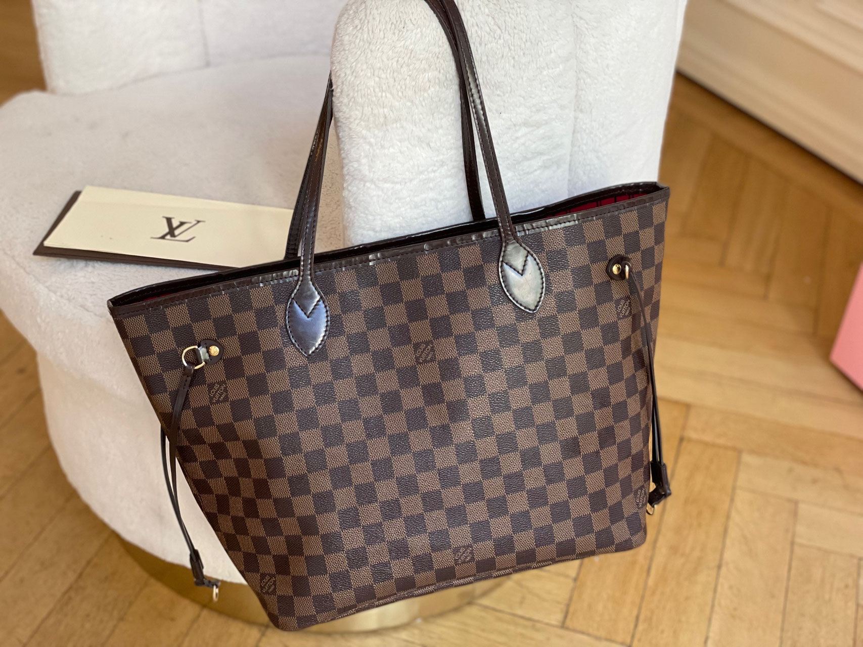 Louis Vuitton Tasche Neverfull MM Damier Ebene Shopper
