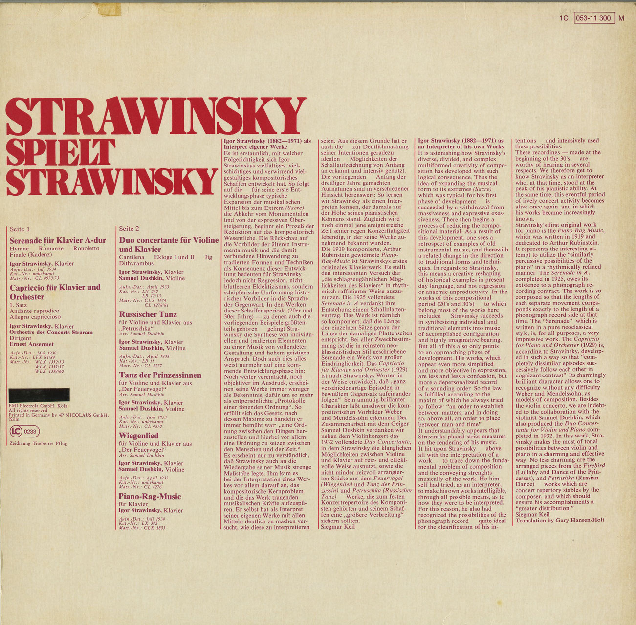 【超希少】Harmony of Peace II Stravinsky 超希少】Harmony of Peace II Stravinsky 超希少】Harmony of