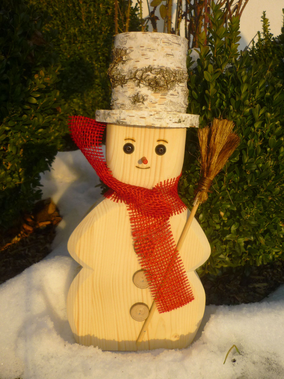 Schneemänner - Deko aus Holz