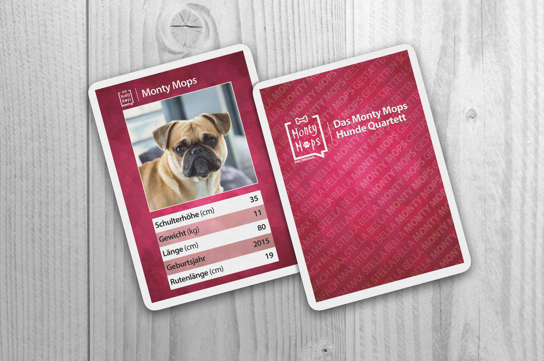 Das "Monty Mops" Hunde Quartett Der neue "Monty Mops" Online Shop