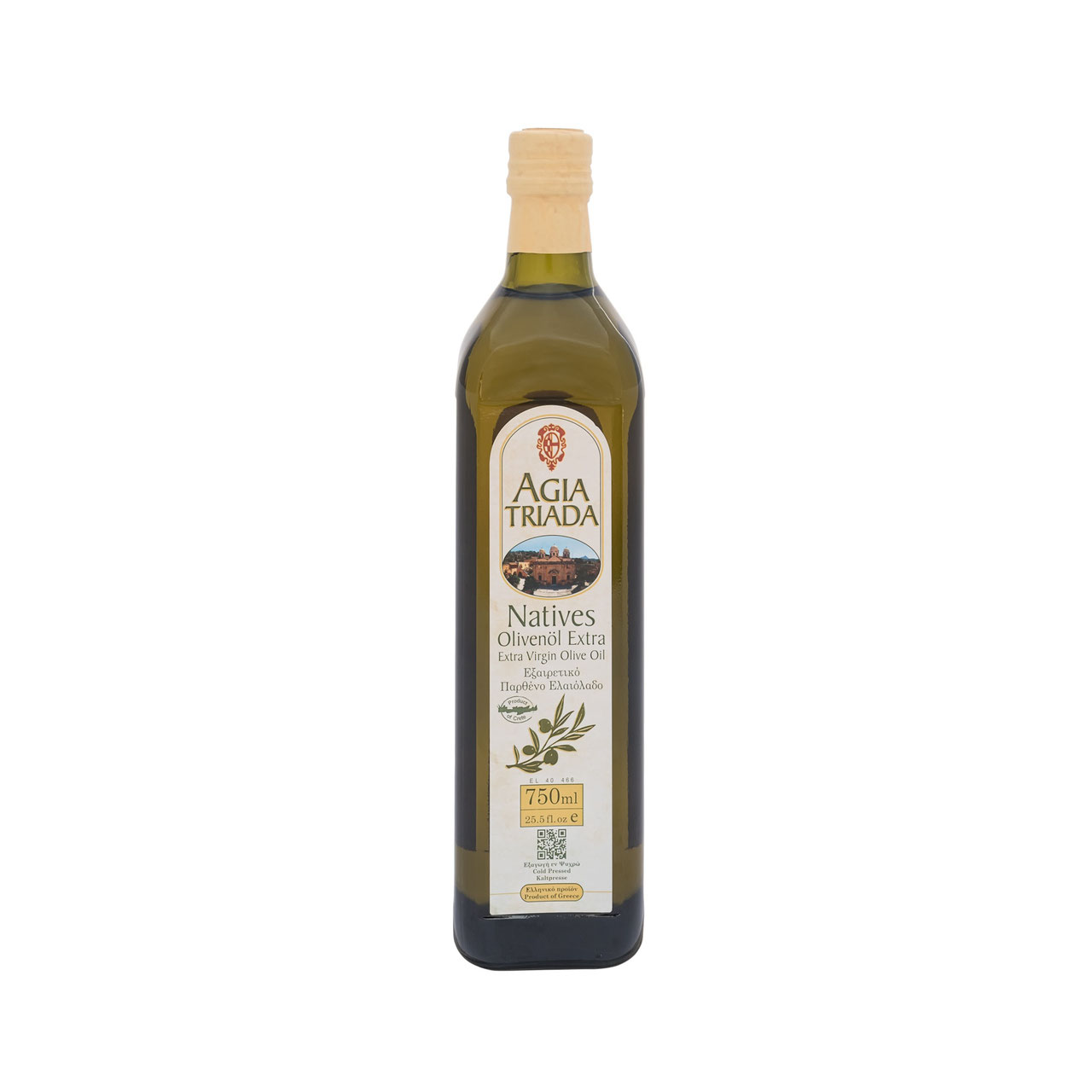 750ml Extra Natives Olivenöl Agia Triada-Kreta - Mediterrane Lebensmittel