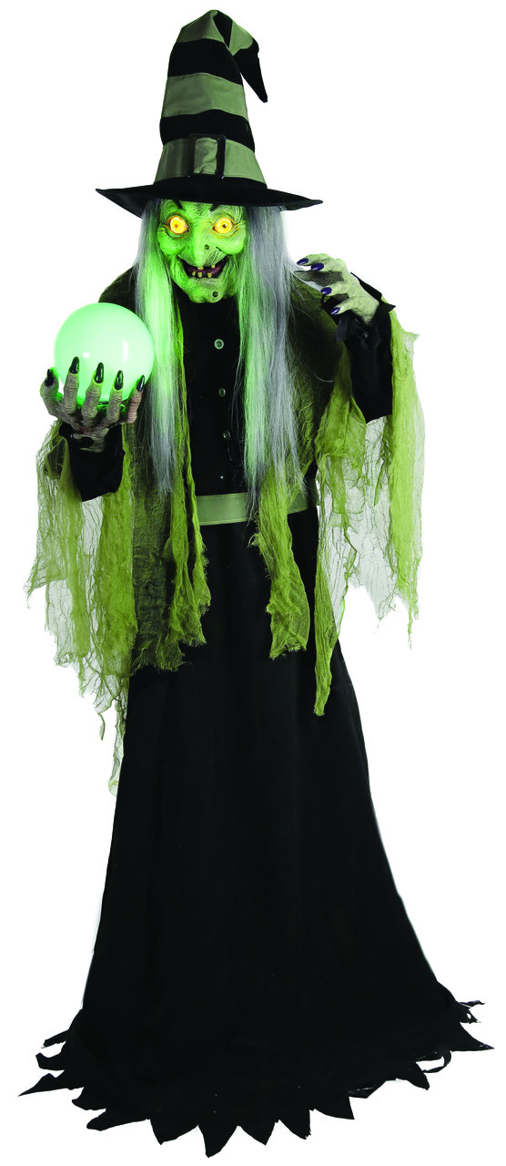 Wahrsagerhexe Halloween Dekoration Onlineshop Fur Halloween Deko Animierte Figuren Lebensgrosse Animatronics Und Gruselige Halloween Deko