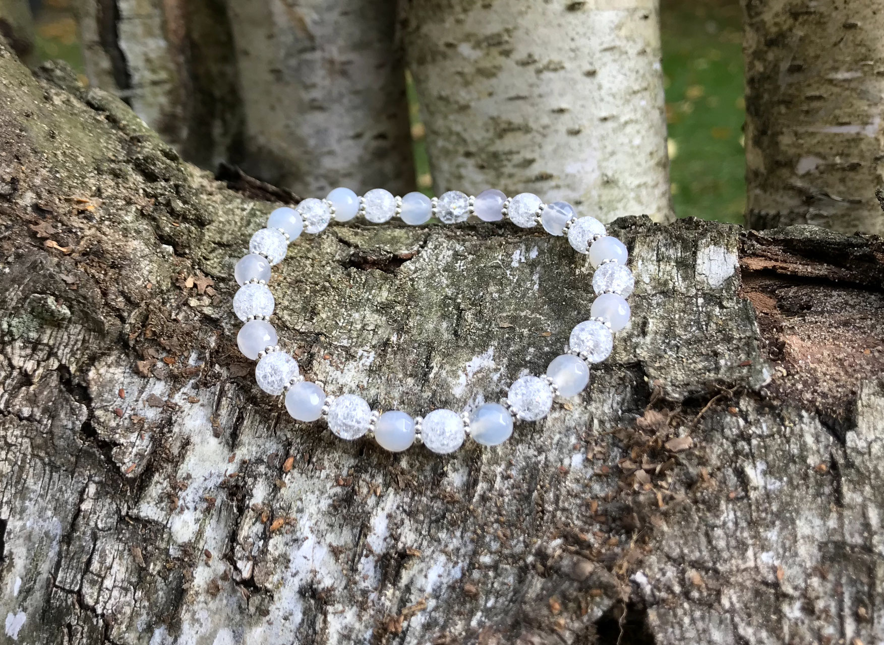 Kinderwunsch Armband Mondstein Bergkristall Harmonie Empfängnis Schwangerschaft