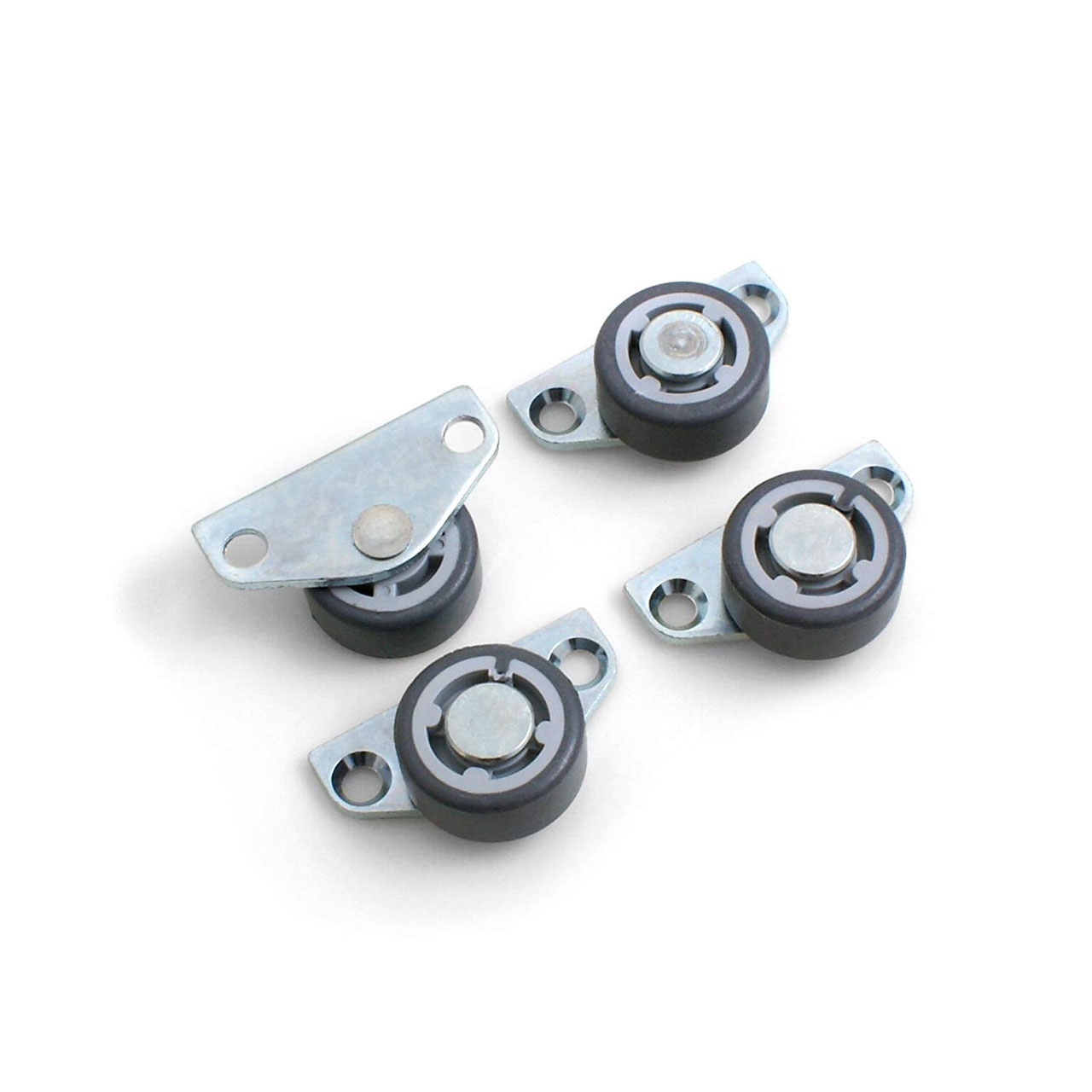 4x Bettkastenrolle Parkett-Seitenrolle 30x14 mm mit weicher Lauffläche