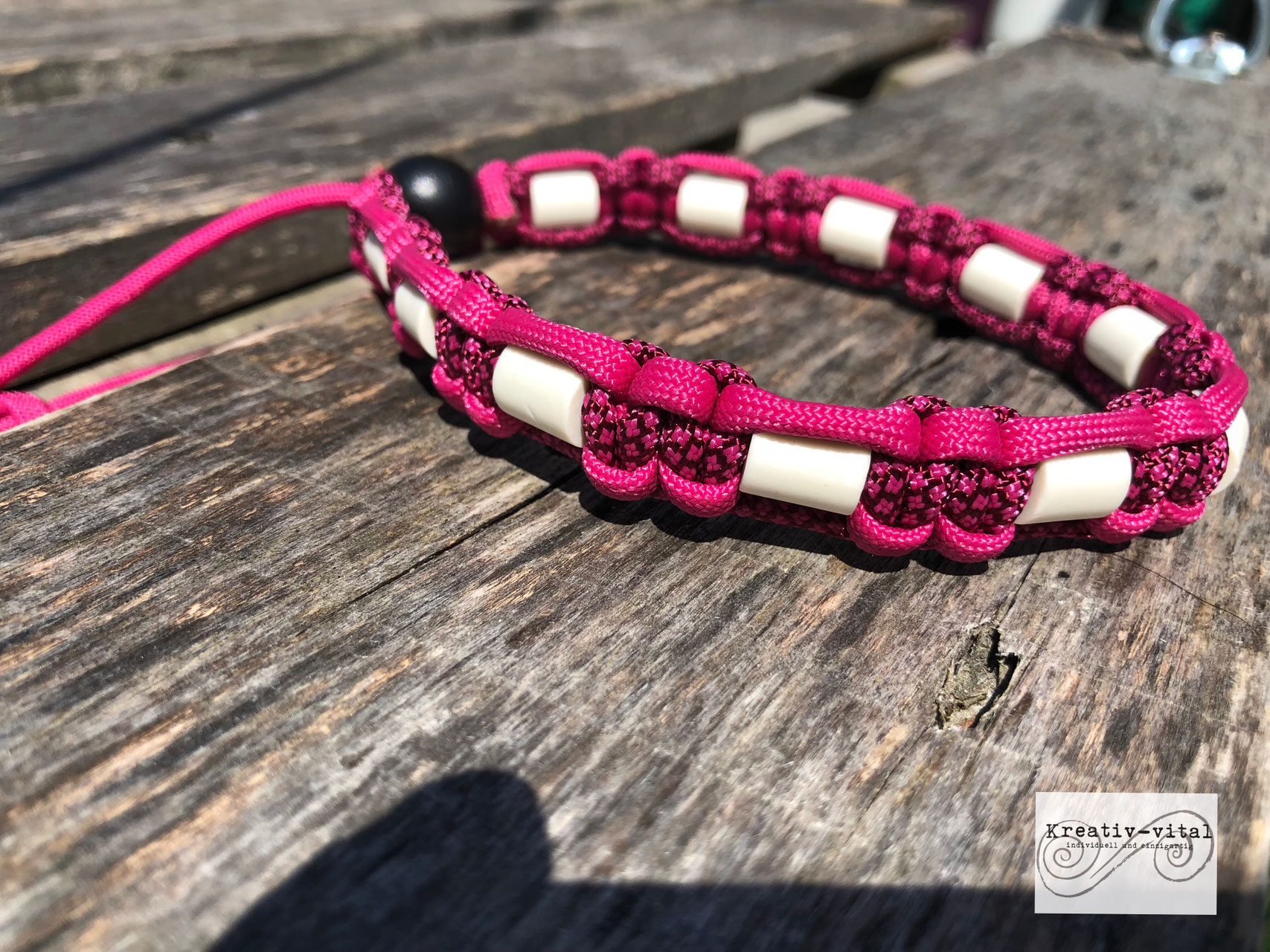 EM Keramik Paracord-Halsband 33-35 cm - www.kreativ-vital.ch
