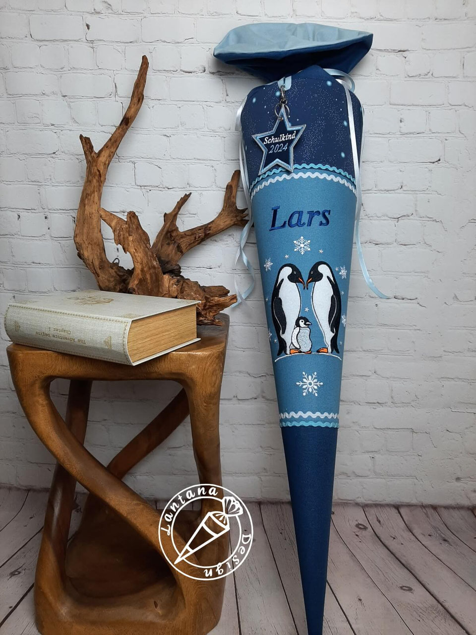 Schultüte aus Stoff Hai, Orca Lantana-Design