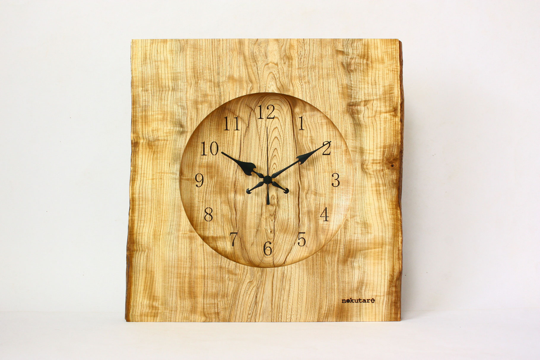 壁掛け時計（耳付き：大） - 飛騨新伝統工芸 ノクターレ