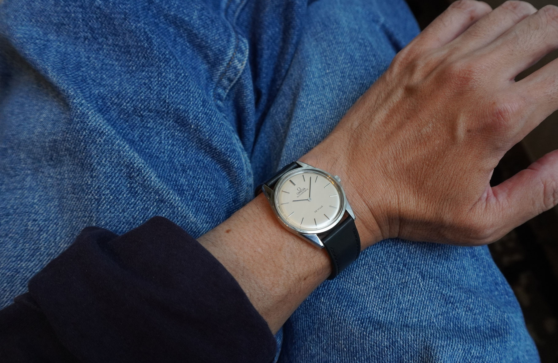 OH済】OMEGA デビル カットガラス 自動巻きアンティーク時計 OMEGA