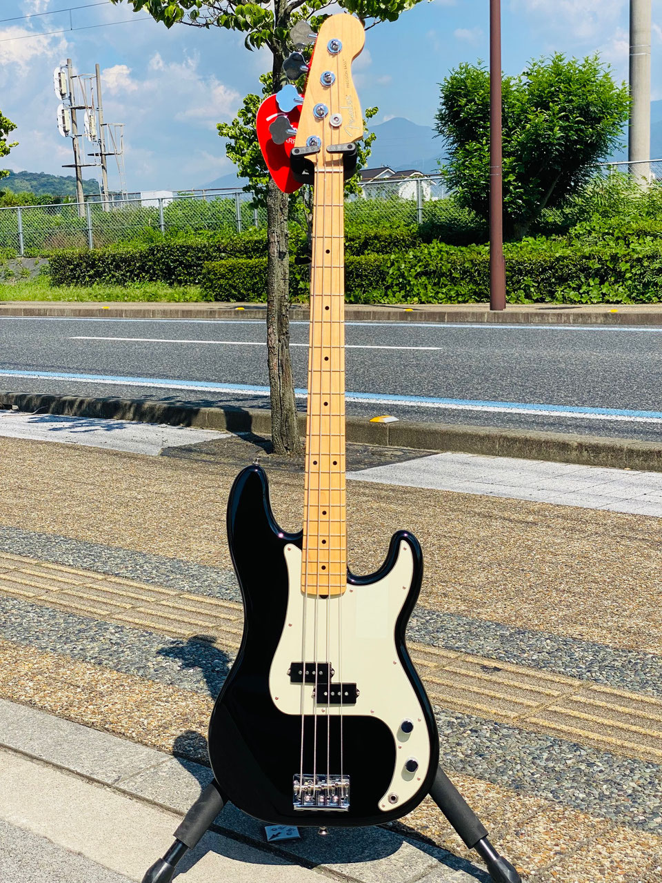 コンポーネントジャズベース ナチュラル　スカンクストライプ　ブロックインレイ エレキベース - 楽器SHOP music miura