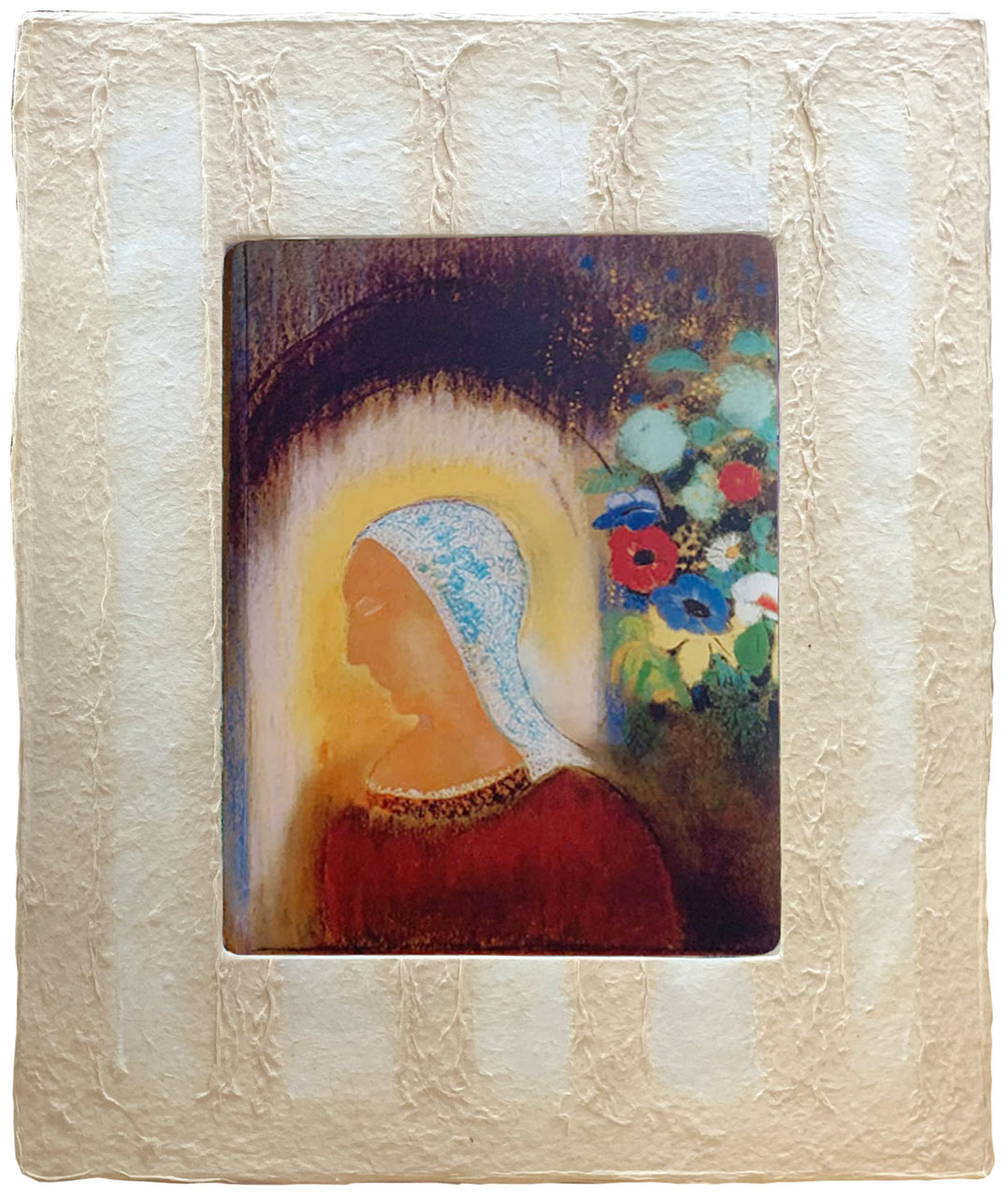 ルドン 絵画 販売 花と横顔 - 越前和紙フレームとインテリア絵画の販売