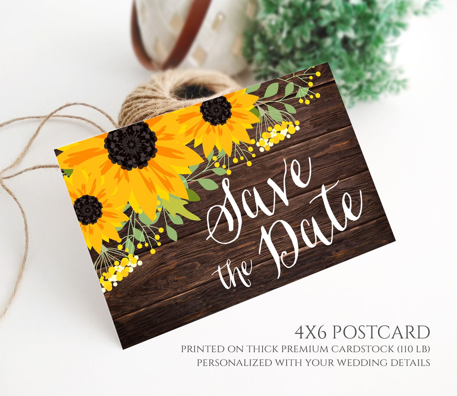 Simple Save the Date Postcards - LemonWedding